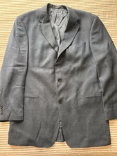 Vtg Loro Piana Hugo Boss Einstein Men’s 44L Blazer  100% Virgin Wool Made In USA