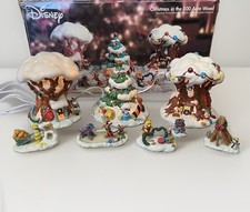Disney Winnie The Pooh Christmas in the 100 Acre Wood with Box Lighted **READ**