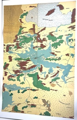 Vtg 1987 Advanced Dungeons & Dragons RPG Forgotten Realms Faerun Map Fantasy