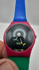 Vintage 1994 Swatch Gent Club Special CRYSTAL SURPRISE GZ129 NOS MIB Swiss Read