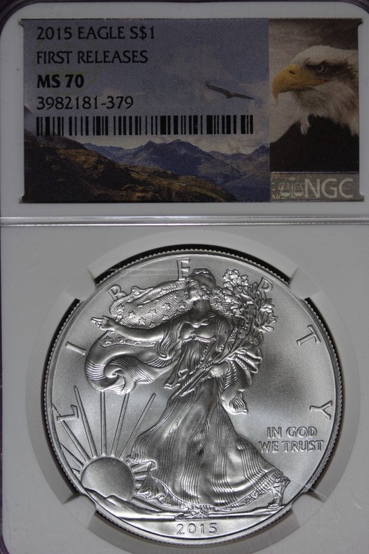 2015 NGC MS70 FIRST RELEASES AMERICAN SILVER EAGLE #B51641