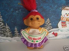 CHRISTMAS FELIZ NAVIDAD - 3" Russ Troll Doll - NEW IN ORIGINAL BAG