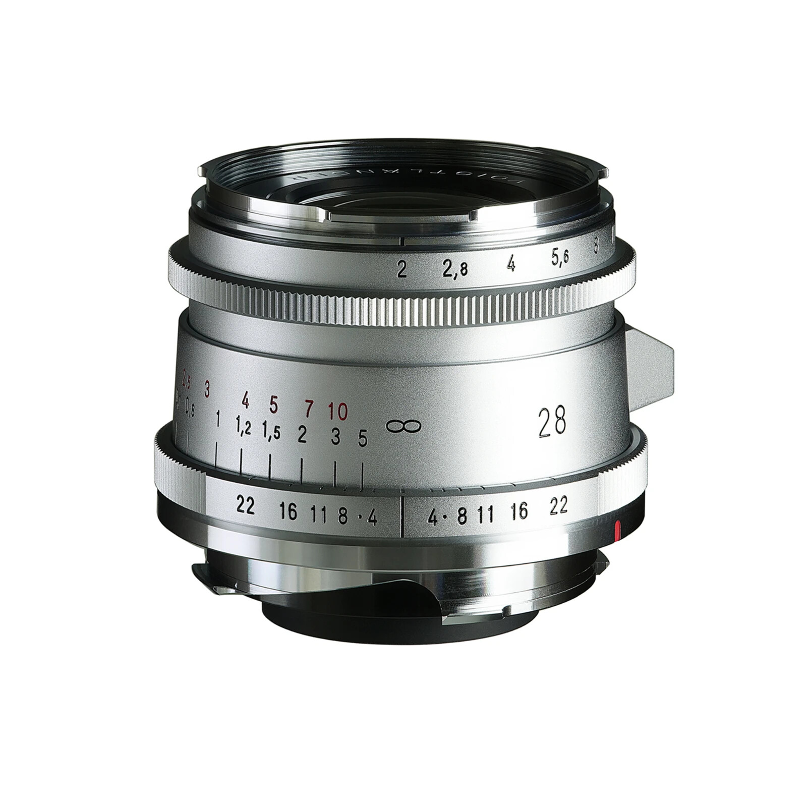 Voigtlander 28mm f2 VM Ultron Vintage Line ASPH Type II Lens Silver