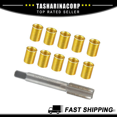 Universal Piece of 1 Spark Plug Thread Repair Tools with M10x1.0 Inserts
