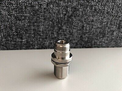 SUHNER 7/16 MALE TO N FEMALE RF coaxial ADAPTER Silver Teflon highest quality