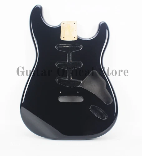 Black SSS Stratocaster Style Electric Guitar Body Alder Wood