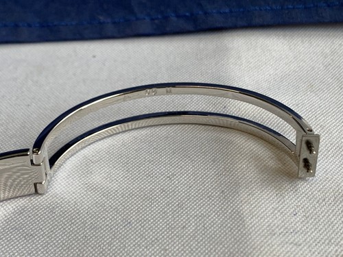 2004 Swarovski Cuff Bracelet Fashion Jewelry 7.5" Clear Crystals Box Clasp - Picture 10 of 24