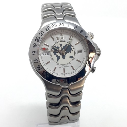 Ebel (like new & unworn) Sportwave Meridian GMT Date Automatic Full-Set E9122641 - Imagen 4 de 10