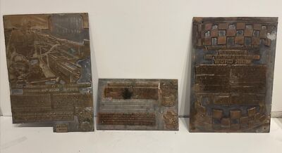 1968 RALSTON PURINA CHOW PRINTING PLATES- SET OF 3-MINK FOOD- ST. LOUIS MISSOURI