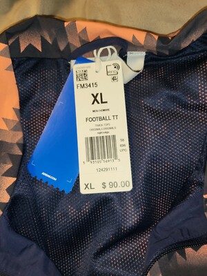 のん NWT Mens Adidas Originals Track Top Full Zip Night Indigo Jacket