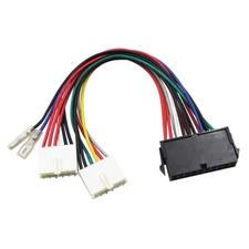 ATX 20Pin To 2 Port 6Pin AT PSU Supply Power Cable For Computer 286 386 486 586