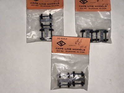 Cape Line Models HO 4 -Wheel  Train Trucks 2 Pair T-17, One Pair T-18  - New