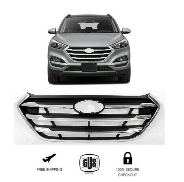 For 2016 2017 2018 Hyundai Tucson Front Bumper Grille Chrome Grill eBay