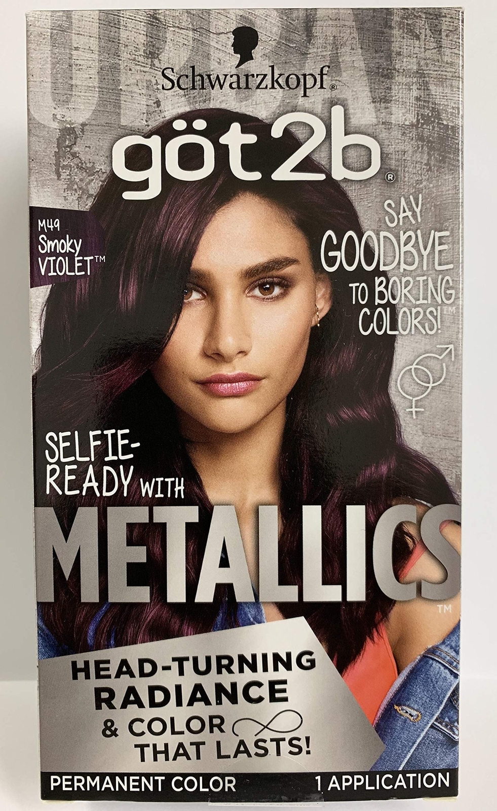 Got2b Metallics Permanent Hair Color, M49 Smoky Violet (Pack of 2)