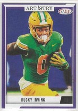 Bucky Irving 2024 Sage Artistry insert #MART-BI Purple parallel Buccaneers