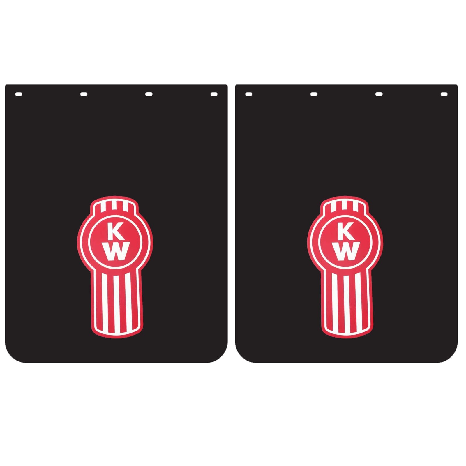 24x30 Semi Truck Mud Flaps - Durable PVC Polymer Tractor Trailer Mud Guards in Black