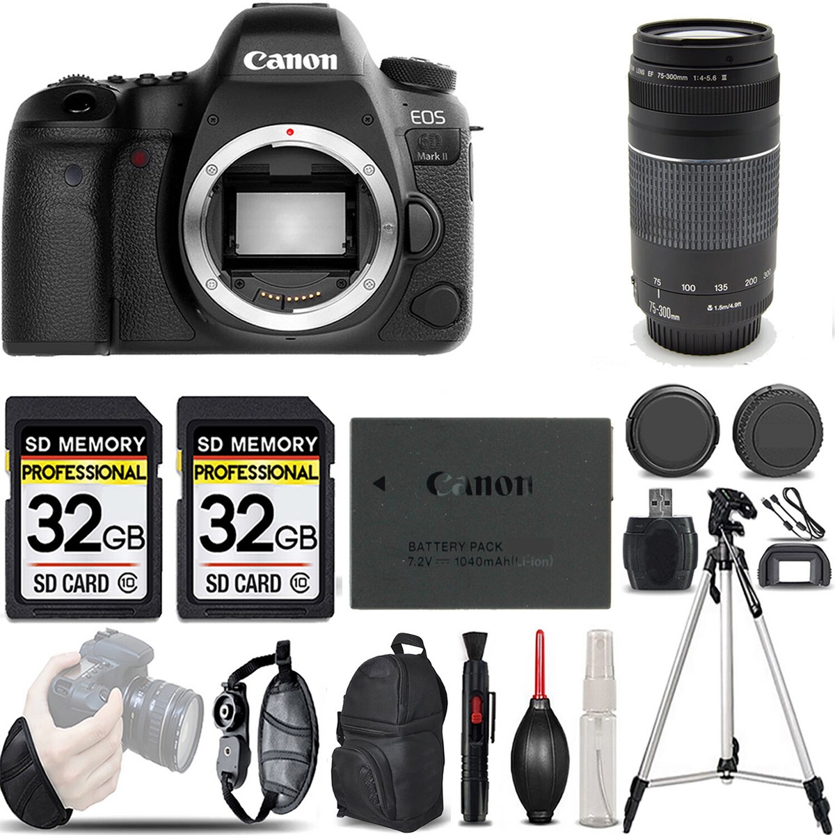 Canon 掛け合う EOS 6D Mark II レンズセット/Canon 75-300 Canon 掛け合う EOS 6D Mark II レンズセット/Canon 75-300