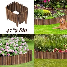 Garden Vintage Wood Fence Outdoor Lawn Landscape Edging Border Fencing Wooden UK