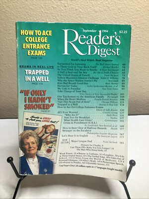 Readers Digest September 1994: Nelson Mandela, Ace the SATs, Backyard Gold