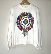 Vintage 1992 Seville Spain Expo Graphic Universal  White Sweatshirt Unisex XL