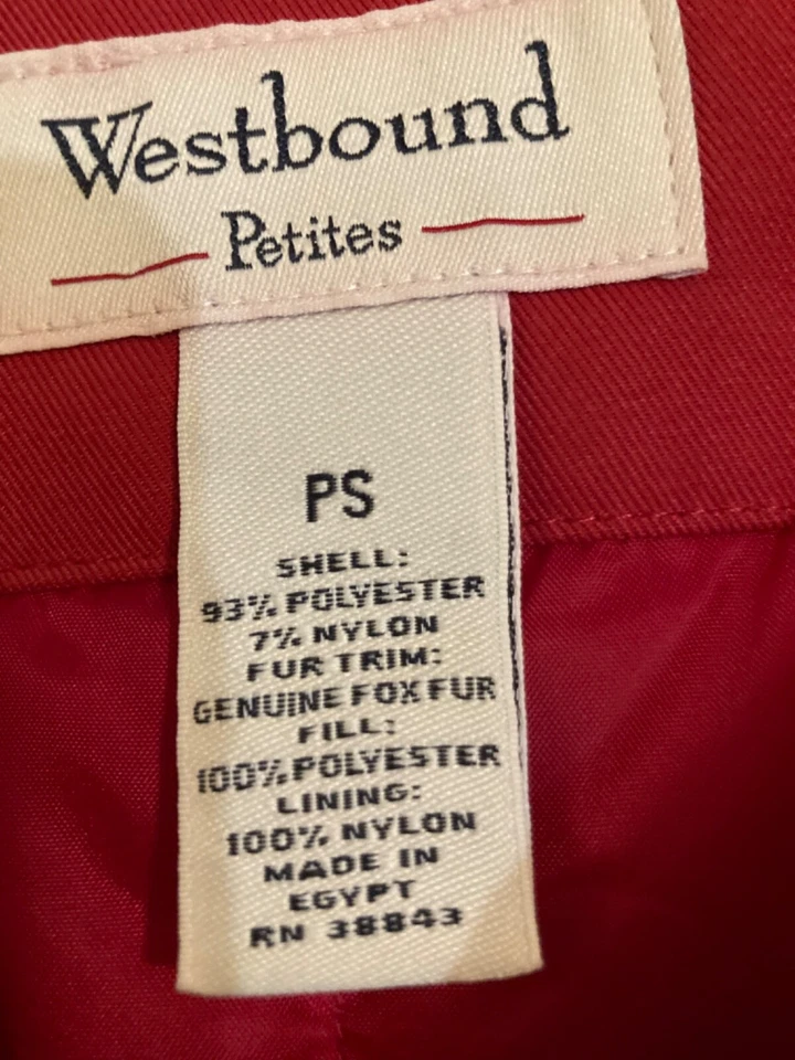 Abrigo de invierno Westbound Petites para mujer pesado PSmall cremallera y cordón Foto 2 de 4