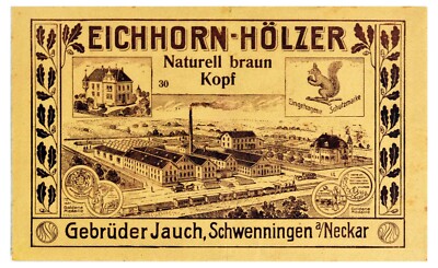 Original Vintage Poster Eichhorn Holzer Natural Brown Head German