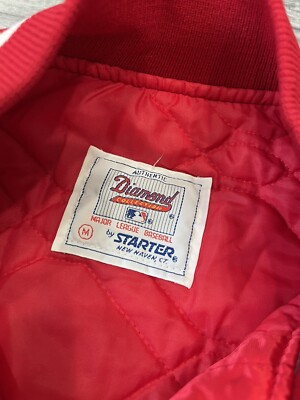 VINTAGE STARTER DIAMOND COLLECTION JACKET CINCINNATI REDS SATIN