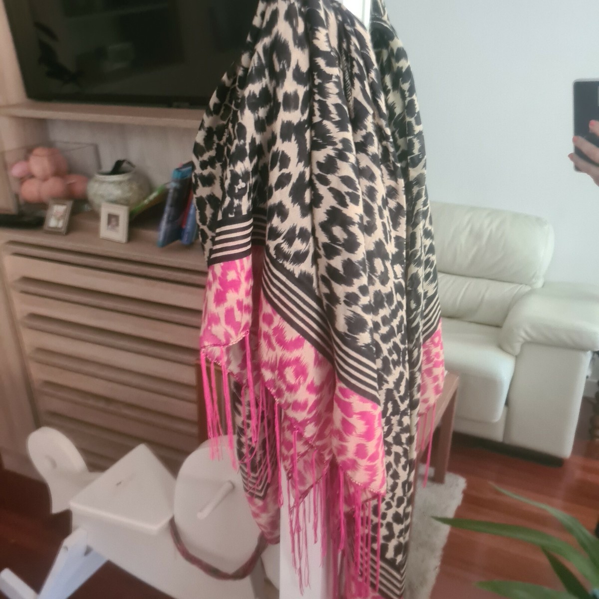 Bufanda Zara Faux Fur Animal Print Mujer Leopardo Jacket Bufanda