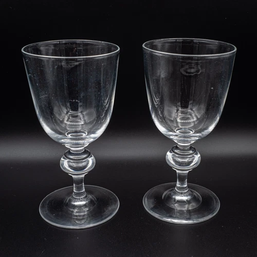 READ Steuben Glass 7925 Red Wine Glasses 5 3/8" H Pair - FREE USA SHIPPING