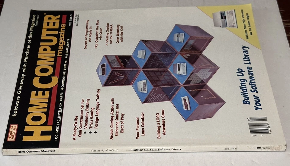 Vintage Home Computer Magazine Vol. 4 No. 5 Apple Commodore IBM TI PCjr - Image 3 of 4