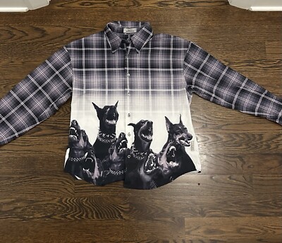 Doberman Button Down Shirt. Empty Reference Size M 