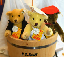 Steiff Rub-a-Dub-Dub Three Bear in a Tub 1987 LE of 2000 EC All Tags, ID's