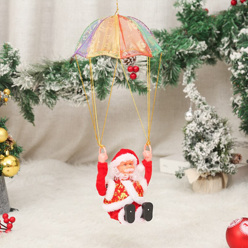 Christmas Toy Santa Claus Parachute Electric Parachute Santa Ornaments