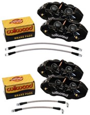 WILWOOD CALIPER,PAD,& LINE KIT,BLACK,FRONT & ...