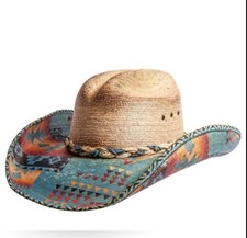Cassius Straw Southwest Cowboy Hat Medium NEW