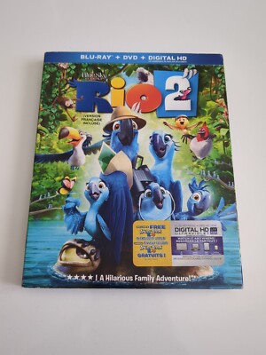 Rio 2 (Blu-ray/DVD with Slipcover, Canadian) Tested! Free Shipping!