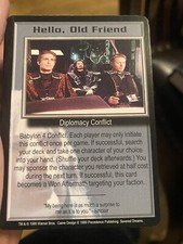 HELLO OLD FRIEND 1999 SEVERED DREAMS BABYLON 5 CCG COLLECTORS CARD NEAR MINT