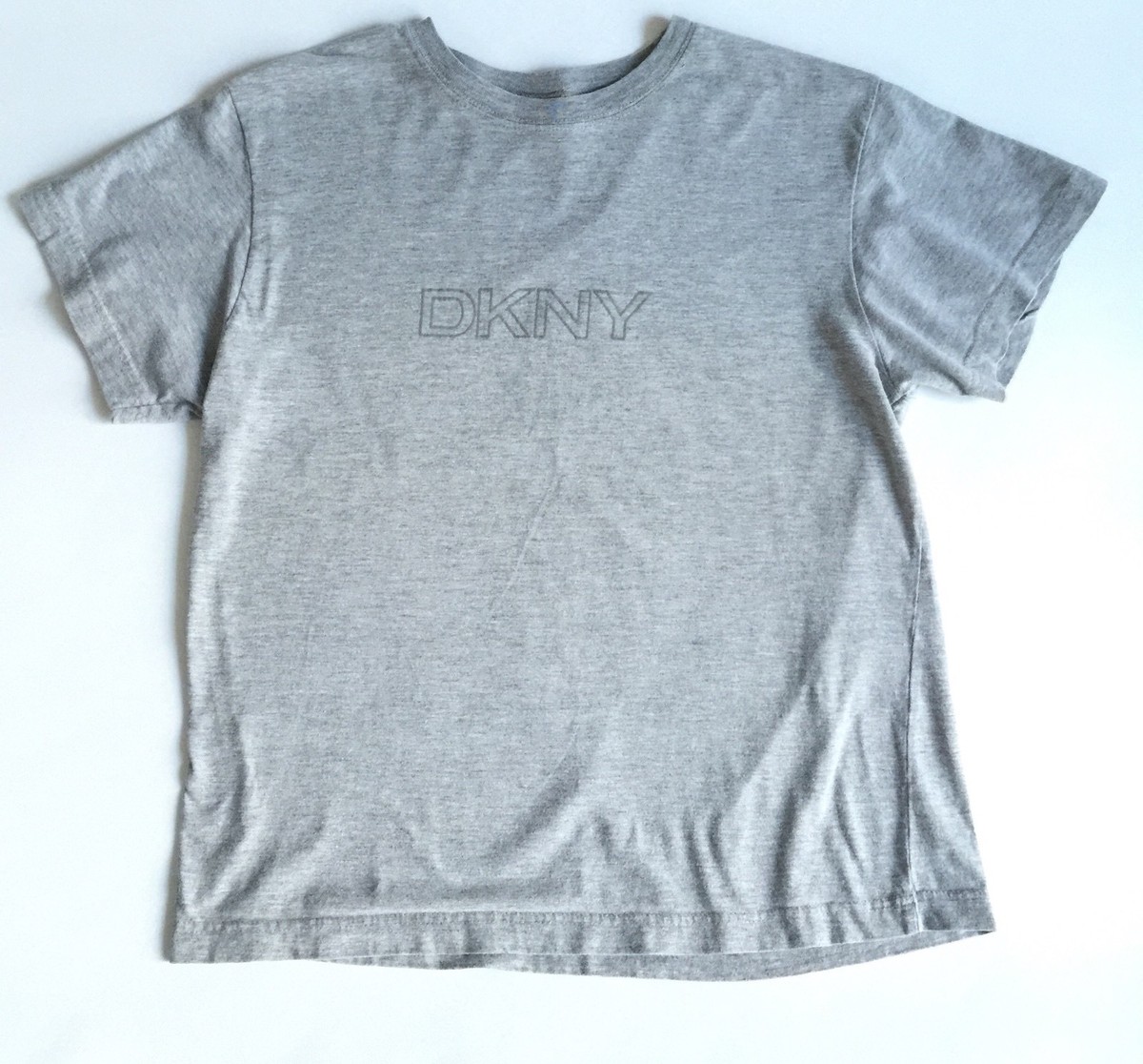 Chemise Vintage DKNY Années 90 - Logo Big New York - Taille M/L - Coton Gris
