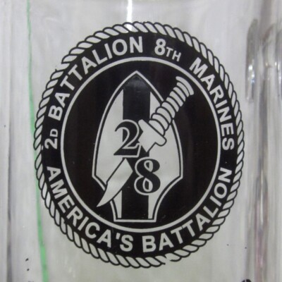 2ND BATTALION 8TH MARINES glass beer mug America's Battalion USMC Camp  Lejeune | eBay