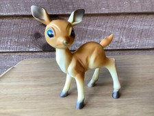 Vintage Big Eyes Deer Christmas Reindeer Plastic Kitsch Medium 6 inch