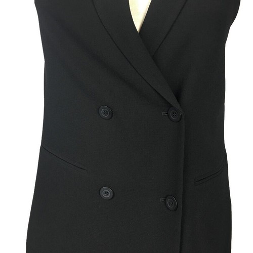 BCBGeneration Double Breasted Long Vest Black Womens Small NWT MSRP $118 - Picture 6 of 12