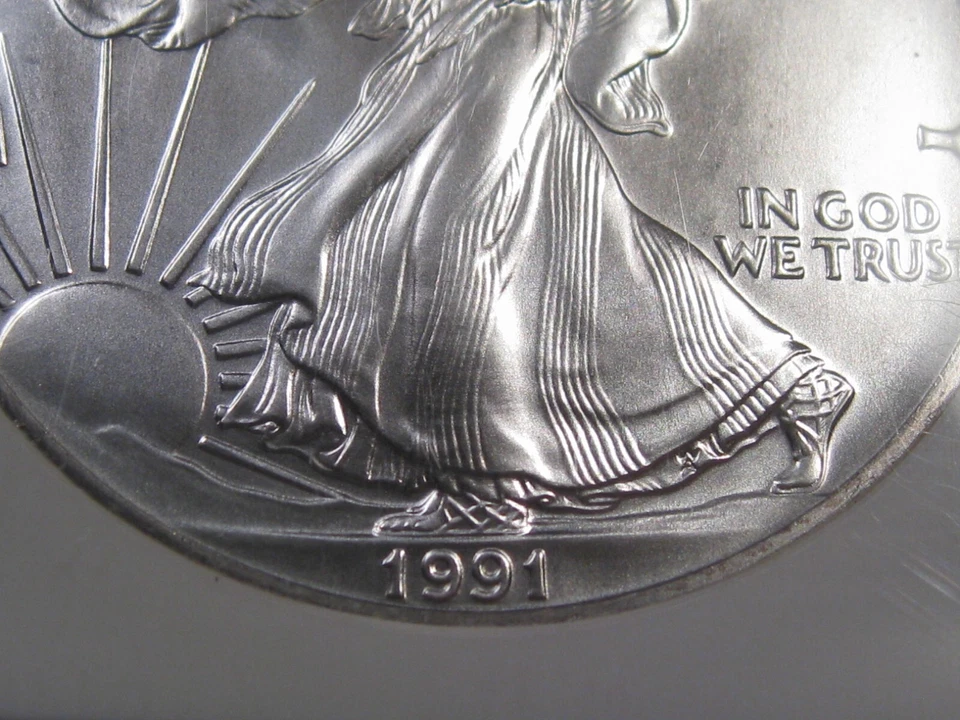 Meglio Periodo Bu 1991 Argento American Eagle NGC MS69. #25 - Immagine 4 di 4