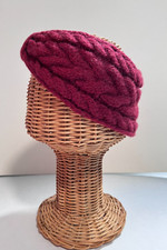 Soft Stretch Winter Warm Wine red Knit Headwrap Ear Warmer Headband