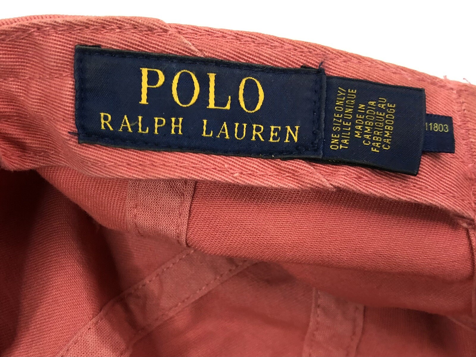 Polo Ralph Lauren Cappello Berretto Strapback Uomo Regolabile Rosa Salmone Blu Pony Golf