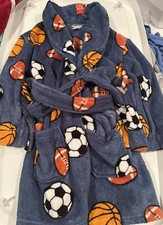 Kids Bathrobe Sports Theme Size XS