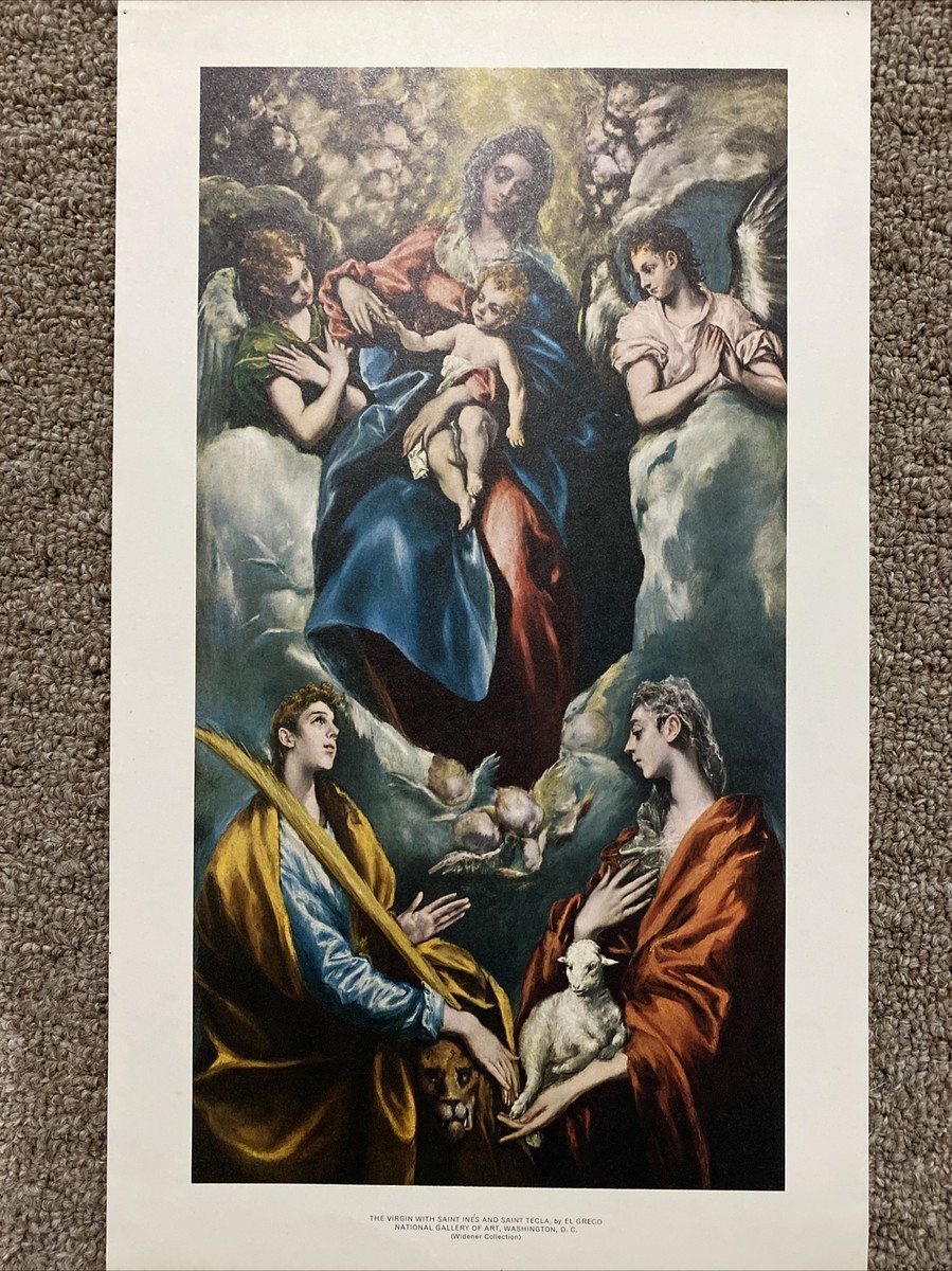 ＧＲＥＣＯ　　ＣＬＡＳＳＩＣ　ＡＲＴ El Greco The Virgin with St. Ines and St. Tecla Fine Art Print | eBay
