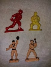 Vintage Lot of 4 AJAX Hard Plastic Baseball Players 55mm No Breaks
