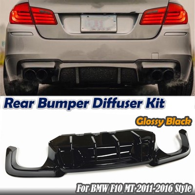 Car Rear Bumper Diffuser Kit For 2011-2017 2014 BMW F10 MT Style Gloss Black 1PC