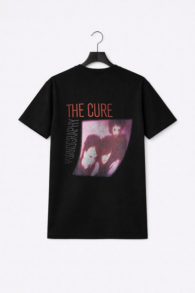 The Cure Pornography Photo Warped Premium Carbon Finish T Shirt-image