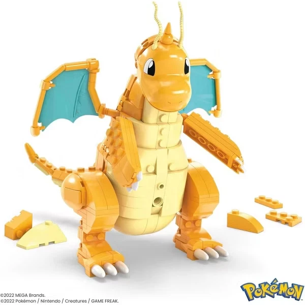 MEGA Juego de Juguetes de Construcción Pokémon Dragonite con 387 Piezas Articuladas Nuevo en Caja Foto 3 de 4